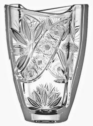 Black Crystal - Ajka Liliom * Kristály Hordó váza 23 cm (Smi17567)