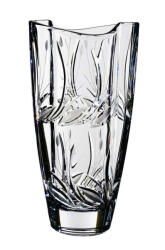 Black Crystal - Ajka Viola * Kristály Hordó váza 28 cm (Smi17268)