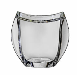 Black Crystal - Ajka Pearl * Kristály Váza H 18 cm (Orb17840)