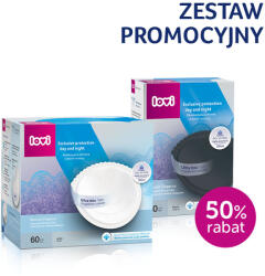 Lovi Lovi, Discreet Elegance, Tampoane pentru san, alb, 60 buc. + negru, 20 buc