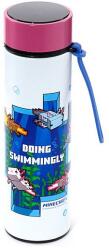 Puckator Minecraft Fém Kulacs, Termosz Digitális Hőmérővel 450 ml - Axolotl