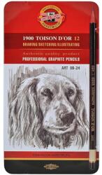KOH-I-NOOR Creioane Grafit Toison D'Oor, Tip Arta 8B-2H, 12 Bucati (KH-K1912-12)