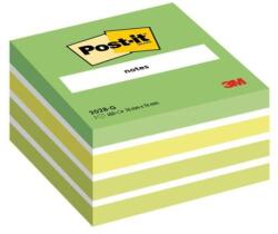 Post-it Blocnotes autoadeziv, 76x76 mm, 450 coli, 3M POSTIT, verde acuarelă, 450 coli