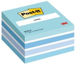 Post-it Blocnotes autoadeziv, 76x76 mm, 450 coli, 3M POSTIT, albastru acuarelă, 450 coli
