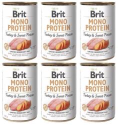 Brit Mono Protein Turkey & Sweet Potato 6 x 400 g monoprotein élelmiszer pulyka és jamgyökér
