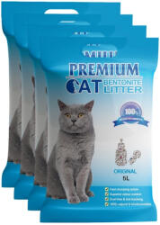 Premium Cat Prémium Cat Clumping Bentonite Alom - Természetes macskáknak 4x5L