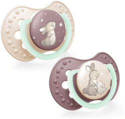 LOVI Dinamikus nyugtató cumi Night&Day 0-6 hó, 2 db (lány)