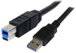 StarTech USB3SAB3 mBK USB 3.0 A - USB B Adatkábel - 3 m, Fekete