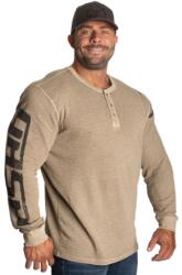 GASP INC - Thermal Henley - Férfi Hosszú Ujjú Felső - Mosott Bézs