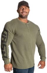 GASP INC - Thermal Henley - Férfi Hosszú Ujjú Felső - Mosott Zöld