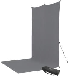 Westcott X-Drop Szövet Háttér Készlet - Fotó-Stúdió Háttér - 240cm x 400cm (szürke) (880SK)