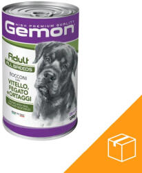 Gemon Adult Konzerv Kutyáknak (Borjú, Máj és Zöldségek) - 12x1250 g