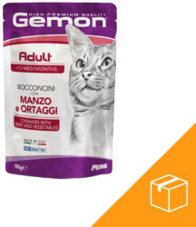 Gemon Chunkies Adult Alutasakos Macskaeledel (Marha és Zöldségek) - 24x100 g