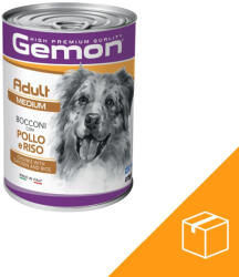 Gemon Medium Adult Konzerv Kutyáknak (Csirke és Rizs) - 24x415 g
