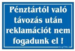 Gungl dekor Piktogram Pénztártól való távozás után… fehér (000/ 320F) - tonerpiac