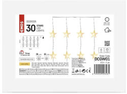 EMOS LED karácsonyi fényfüggöny - csillagok, 120x90 cm, beltéri, meleg fehér, időzítő DCGW01 (DCGW01)