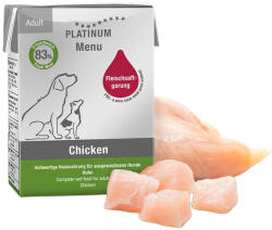 PLATINUM MENU Chicken-nedves kutyatáp felnőtt kutyának csirkehúsból 12x185g