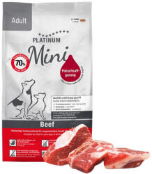 PLATINUM Adult Beef+Potato Mini kutyatáp felnőtt kistestű kutyának marhahúsból 900g