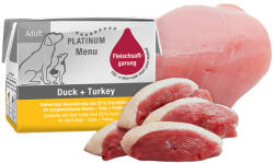 PLATINUM MENU Duck + Turkey-nedves kutyatáp felnőtt kutyának kacsa és pulyka 12x90g