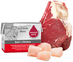 PLATINUM MENU Beef + Chicken-nedves kutyatáp felnőtt kutyának marha és csirke 90g