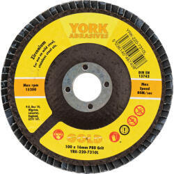 York - 100X16MM CIRKÓNIUM LAMELLÁS CSISZOLÓTÁRCSA ÜVEGSZÁLAS TÁNYÉRON P80 (YRK2207310L)