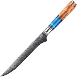 HARAHU HA-18606 damaszk konyhakés - Boning/Kék KP18606