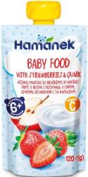 Hamanek пауч ягоди и кварк 6м+ -120 г
