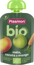 Plasmon БИО Плодова закуска Ябълка, морков и манго 6м+ 100г - topcho-online