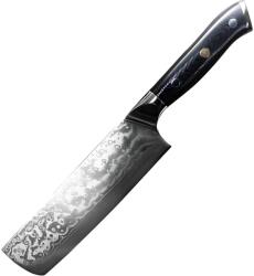 HARAHU Cuțit de bucătărie Damasc - Small Cleaver/Negru KP32713
