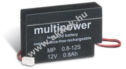 Multipower Ólom akku 12V 0, 8Ah Multipower típus MP0, 8-12JST