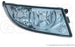 Skoda Fabia 2010-2014 - Ködlámpa H8 jobb króm házas + nappali fény TYC