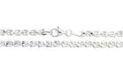 Ezüst karkötő préselt apró cicafej