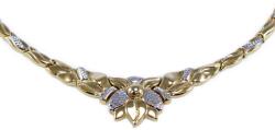 Ékszershop Bicolor arany virágos nyakék (1314016)