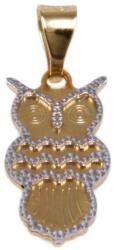 Ékszershop Bicolor vésett bagoly arany medál (1309767)