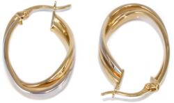 Ékszershop Bicolor dupla ovál arany fülbevaló (1314105)