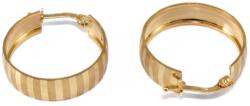 Ékszershop Matt és fényes arany karika fülbevaló (1312799)