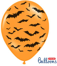 Belbal Lufi, narancssárga, fekete denevér mintákkal, 5 db/cs