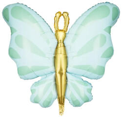 PartyDeco S. r. o Pillangó, menta zöld, 69 x 69 cm, fólia lufi