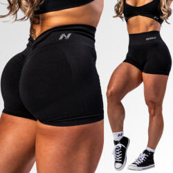 NEBBIA - Varrás nélküli magas derekú push-up short TOTALLY SEAMLESS 304 (black) (S) - NEBBIA