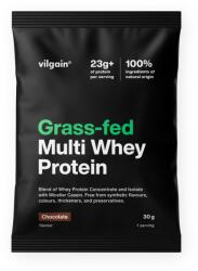 Vilgain Grass-Fed Multi Whey Protein -⁠ mai mult de 77% concentrat de zer, izolat și cazeină, eficient imediat după antrenament și în timpul deficienței prelungite de proteine, formulă pur naturală, îndulcită