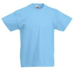 Fruit of the Loom F37 környakas gyerek póló, Kids Valueweight T, Sky Blue - 9/11 (F371204)