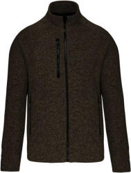 Kariban Férfi poliészter cipzáras dzseki, Kariban KA9106, Dark Khaki Melange-XL (ka9106dkm-xl)