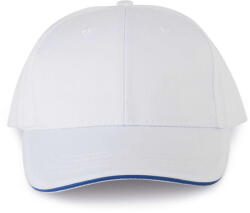 Designed To Work WKP145 hat paneles tépőzáras baseballsapka Designed To Work, White/Royal Blue-U (wkp145wh-ro-u)