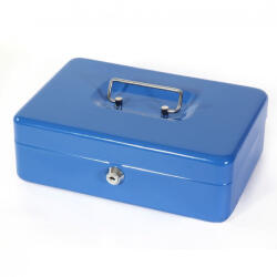 BLUERING Pénzkazetta fém 20x8, 5x16 cm közepes Bluering® kék (PNZK3) - iroda-ellatas