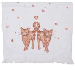 Clayre & Eef Konyhai kéztörlő - 40x66cm - 100% pamut - Kitty Cats