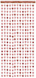  Partyfüggöny - Szívek, rózsa arany, 100x245cm (GNT5-019R)