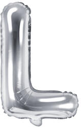  Fólia léggömb betű ''L'', 35cm, ezüst (FB2M-L-018)