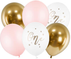 Léggömbök 30 cm, egy, pasztell halvány rózsaszín (1 db / 6 db) (SB14P-307-081B-6)