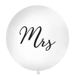  Óriás léggömb 1 m, Mrs, fehér (OLBON11D-008)