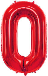  0'' számú fólia lufi, 86 cm, piros (FB1M-0-007)
